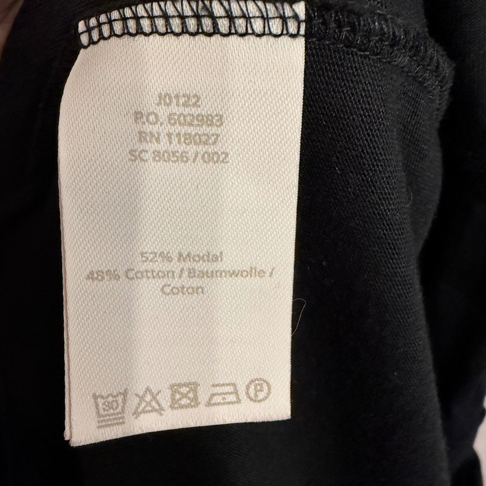 Boden Black Modal Cotton Blend Sash Waist Pocket Jersey Dress US 10R J0122 - Picture 5 of 7